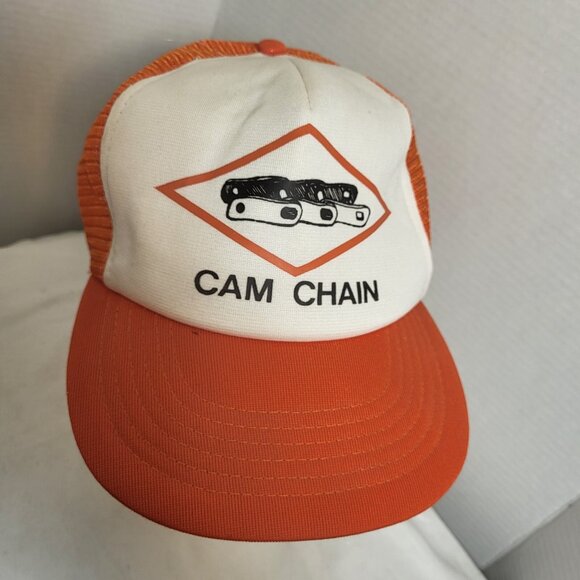 CAM CHAIN Hat Snapback Vintage 80s Cap Trucker Wilson - Picture 2 of 14